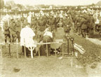 Photograph of a burial of a Brigadier General from World War I. 