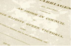 Photograph of a Marriage register dated 1841 to 1861. 